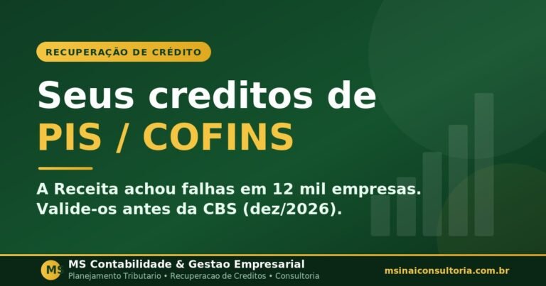 Créditos de PIS/Cofins na transição para a CBS - MS Contabilidade