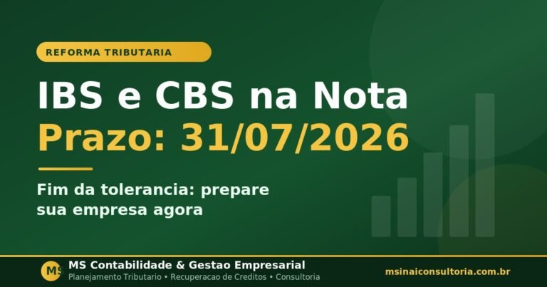 IBS e CBS na nota fiscal 2026