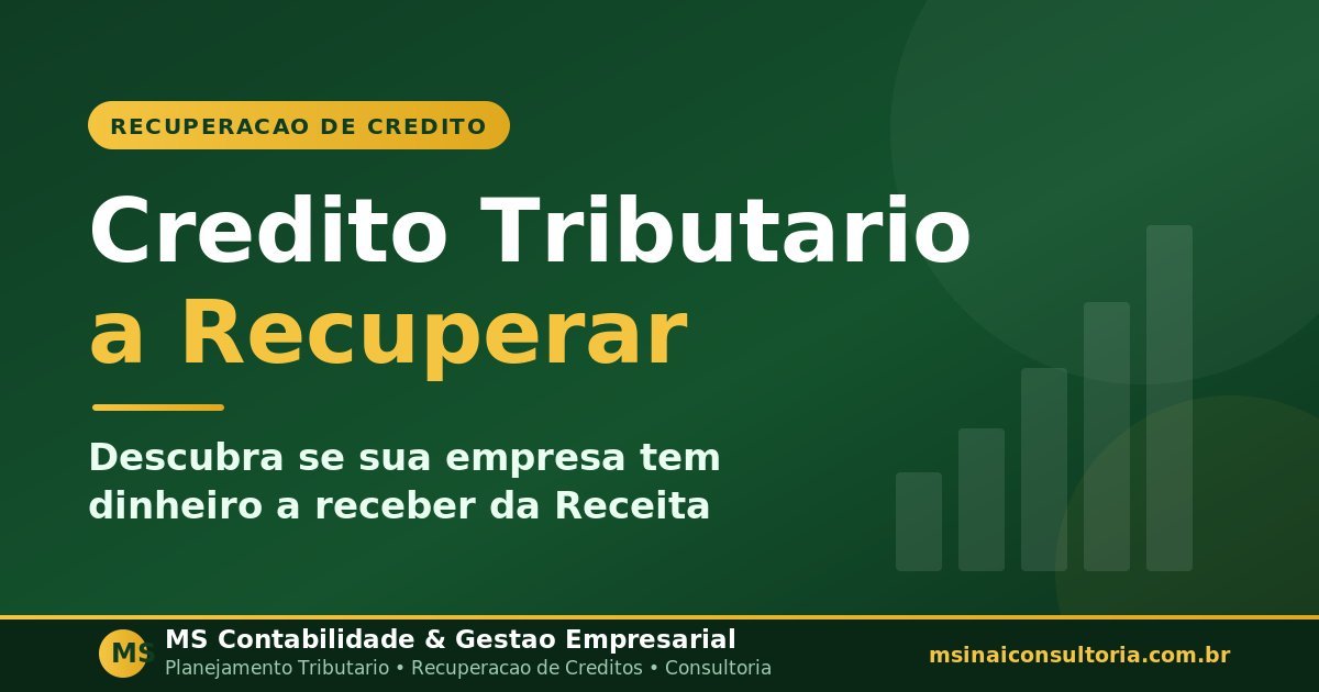 Recuperação de crédito tributário Simples Nacional